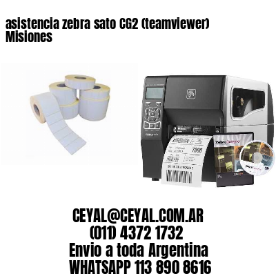 asistencia zebra sato CG2 (teamviewer)  Misiones