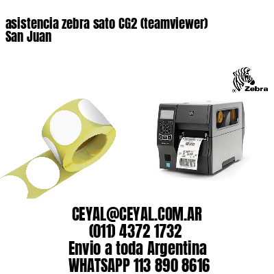 asistencia zebra sato CG2 (teamviewer)  San Juan