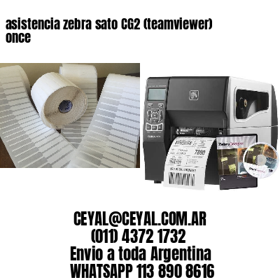 asistencia zebra sato CG2 (teamviewer)  once