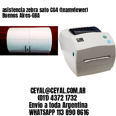 asistencia zebra sato CG4 (teamviewer)  Buenos Aires-GBA