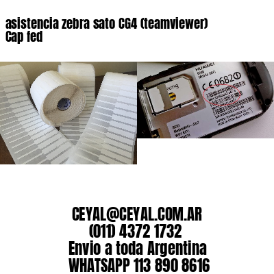 asistencia zebra sato CG4 (teamviewer)  Cap fed