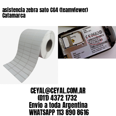 asistencia zebra sato CG4 (teamviewer)  Catamarca