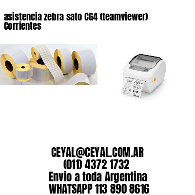 asistencia zebra sato CG4 (teamviewer)  Corrientes
