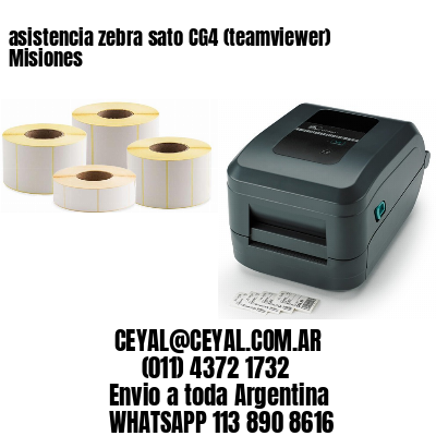asistencia zebra sato CG4 (teamviewer)  Misiones