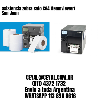 asistencia zebra sato CG4 (teamviewer)  San Juan