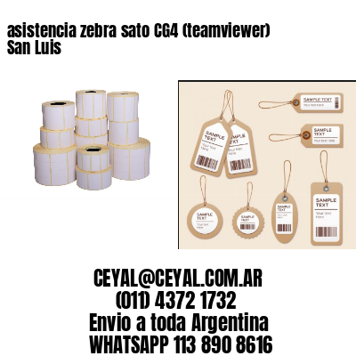 asistencia zebra sato CG4 (teamviewer)  San Luis