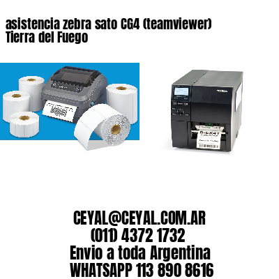 asistencia zebra sato CG4 (teamviewer)  Tierra del Fuego