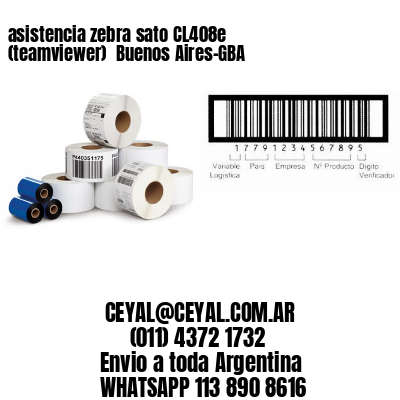 asistencia zebra sato CL408e (teamviewer)  Buenos Aires-GBA