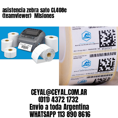 asistencia zebra sato CL408e (teamviewer)  Misiones