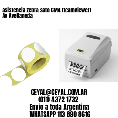 asistencia zebra sato CM4 (teamviewer)  Av Avellaneda