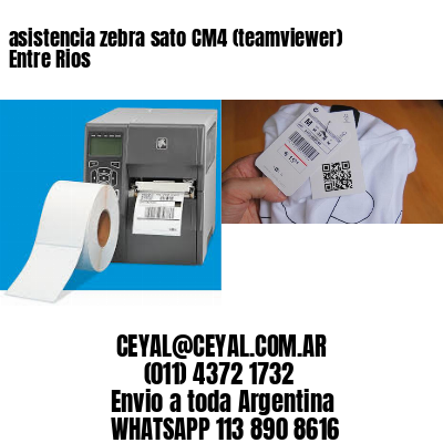 asistencia zebra sato CM4 (teamviewer)  Entre Rios