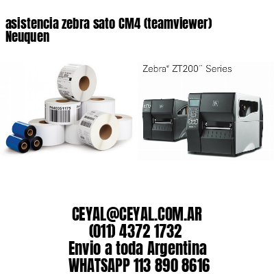 asistencia zebra sato CM4 (teamviewer)  Neuquen