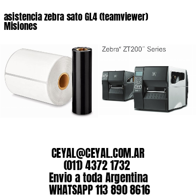 asistencia zebra sato GL4 (teamviewer)  Misiones