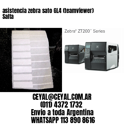 asistencia zebra sato GL4 (teamviewer)  Salta