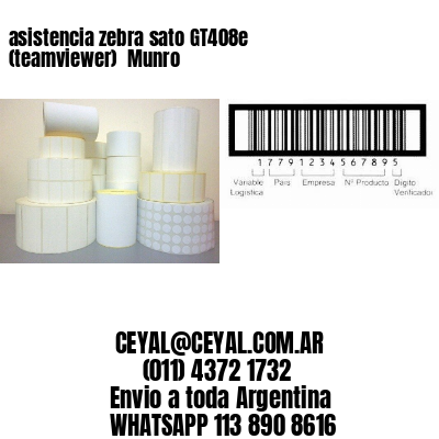 asistencia zebra sato GT408e (teamviewer)  Munro