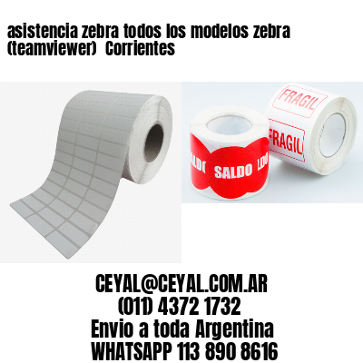 asistencia zebra todos los modelos zebra (teamviewer)  Corrientes