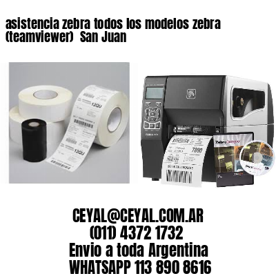 asistencia zebra todos los modelos zebra (teamviewer)  San Juan