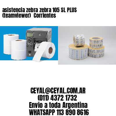 asistencia zebra zebra 105 SL PLUS (teamviewer)  Corrientes