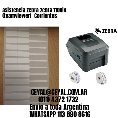 asistencia zebra zebra 110Xi4 (teamviewer)  Corrientes
