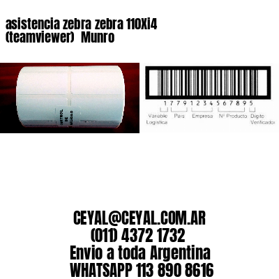 asistencia zebra zebra 110Xi4 (teamviewer)  Munro