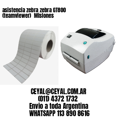 asistencia zebra zebra GT800 (teamviewer)  Misiones