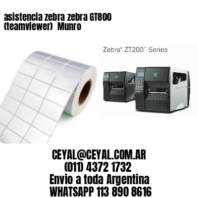 asistencia zebra zebra GT800 (teamviewer)  Munro