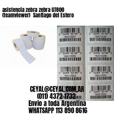 asistencia zebra zebra GT800 (teamviewer)  Santiago del Estero