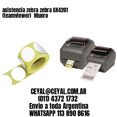 asistencia zebra zebra GX420t (teamviewer)  Munro
