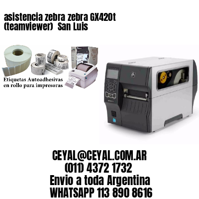 asistencia zebra zebra GX420t (teamviewer)  San Luis