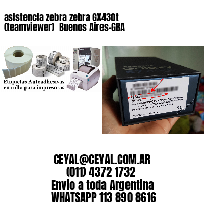 asistencia zebra zebra GX430t (teamviewer)  Buenos Aires-GBA