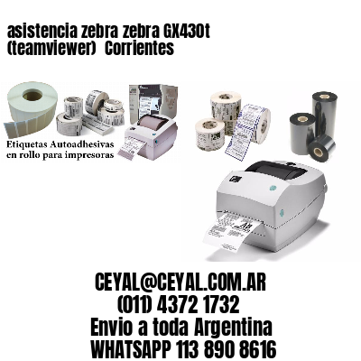 asistencia zebra zebra GX430t (teamviewer)  Corrientes
