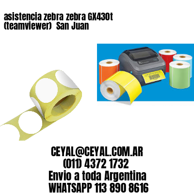 asistencia zebra zebra GX430t (teamviewer)  San Juan