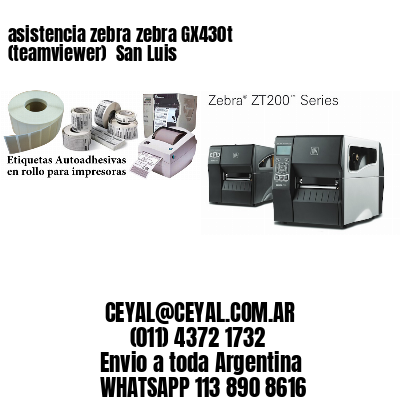 asistencia zebra zebra GX430t (teamviewer)  San Luis