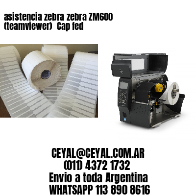 asistencia zebra zebra ZM600 (teamviewer)  Cap fed