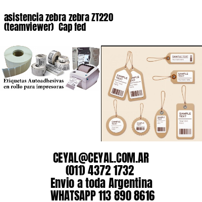 asistencia zebra zebra ZT220 (teamviewer)  Cap fed