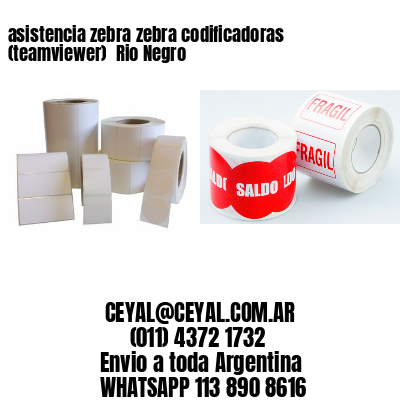 asistencia zebra zebra codificadoras (teamviewer)  Rio Negro