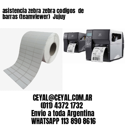 asistencia zebra zebra codigos  de barras (teamviewer)  Jujuy