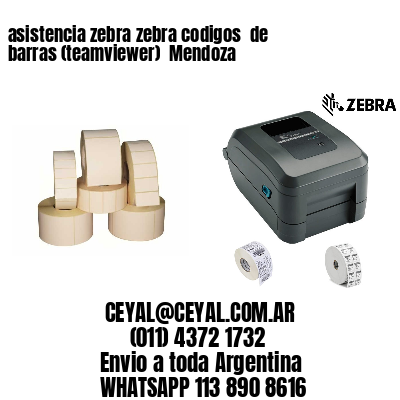 asistencia zebra zebra codigos  de barras (teamviewer)  Mendoza