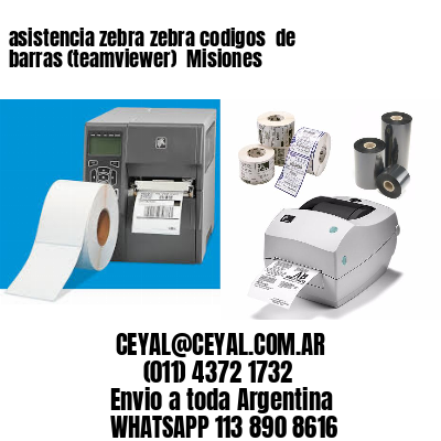 asistencia zebra zebra codigos  de barras (teamviewer)  Misiones