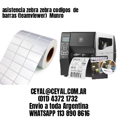 asistencia zebra zebra codigos  de barras (teamviewer)  Munro