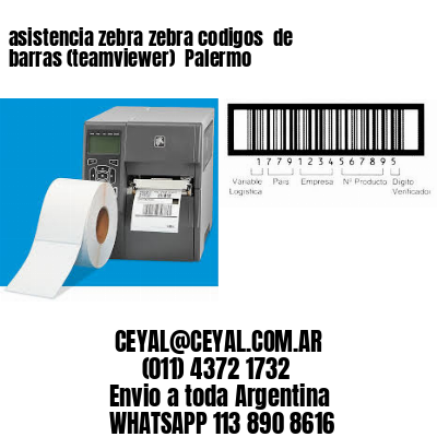 asistencia zebra zebra codigos  de barras (teamviewer)  Palermo