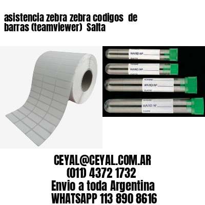 asistencia zebra zebra codigos  de barras (teamviewer)  Salta