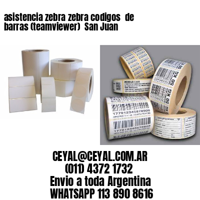 asistencia zebra zebra codigos  de barras (teamviewer)  San Juan