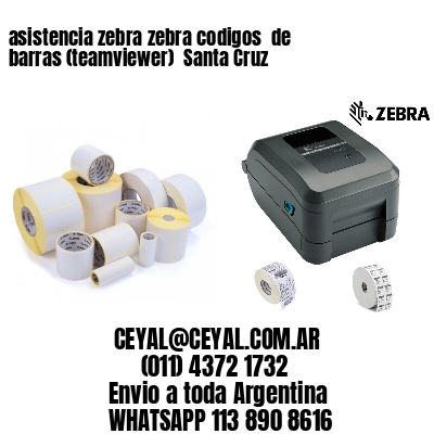 asistencia zebra zebra codigos  de barras (teamviewer)  Santa Cruz