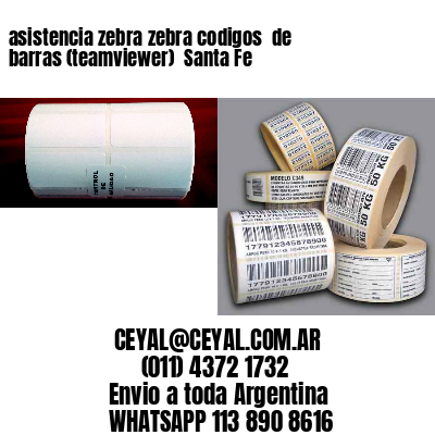asistencia zebra zebra codigos  de barras (teamviewer)  Santa Fe