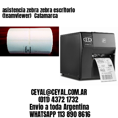 asistencia zebra zebra escritorio (teamviewer)  Catamarca