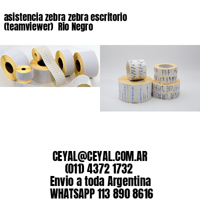 asistencia zebra zebra escritorio (teamviewer)  Rio Negro
