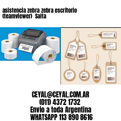 asistencia zebra zebra escritorio (teamviewer)  Salta