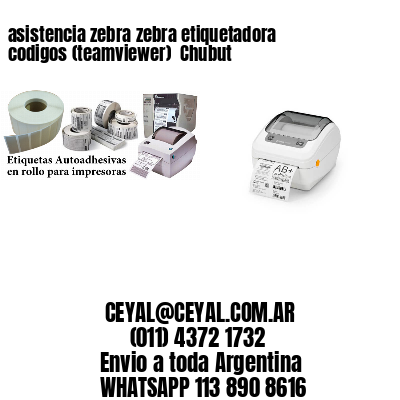 asistencia zebra zebra etiquetadora codigos (teamviewer)  Chubut