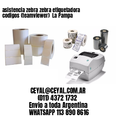 asistencia zebra zebra etiquetadora codigos (teamviewer)  La Pampa